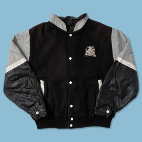 Vintage Labatt ICE Varsity Jacket Medium Hidden Pocket System Magnetic Closures