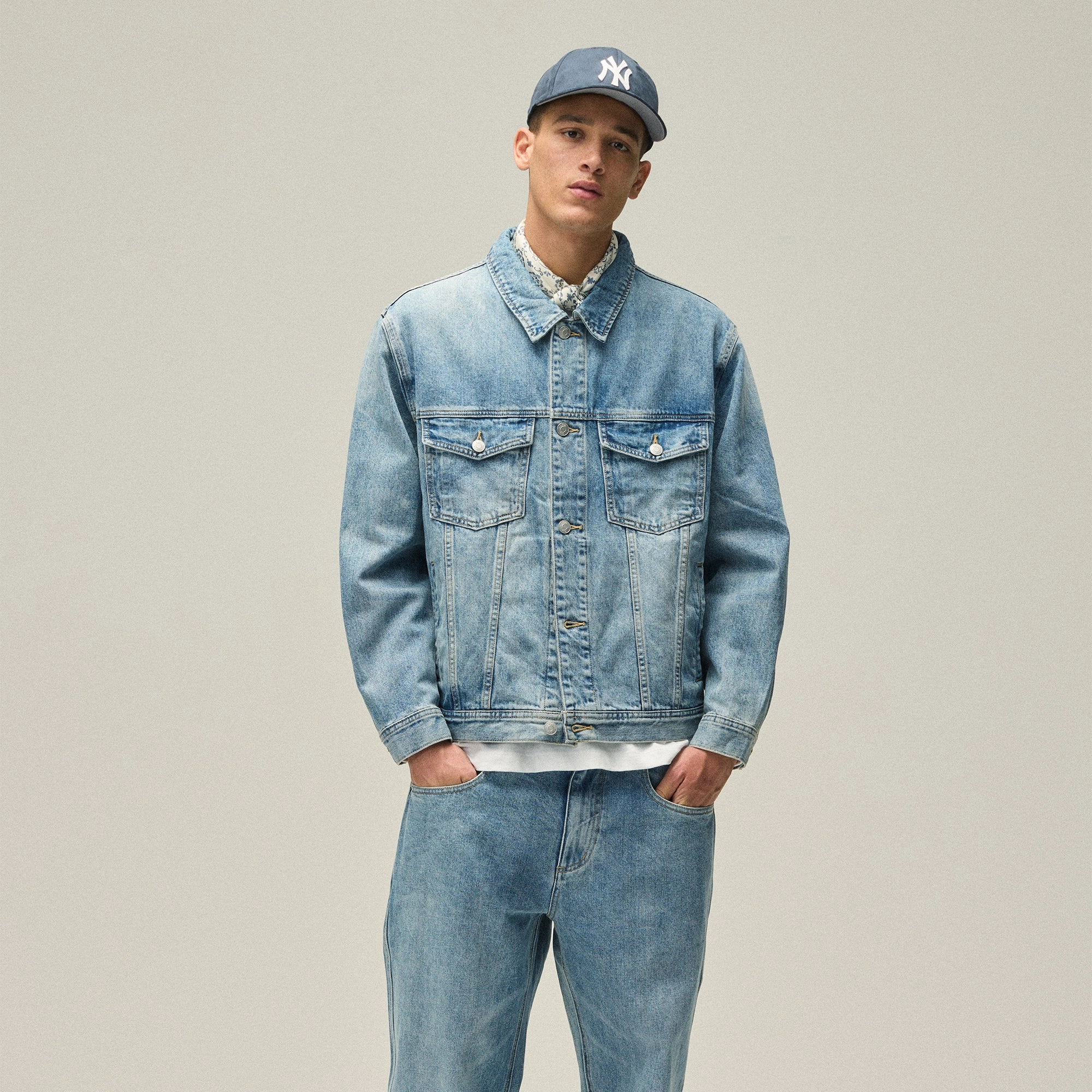 AbrasionResistant Kith Centre Denim Jacket - Dark Indigo