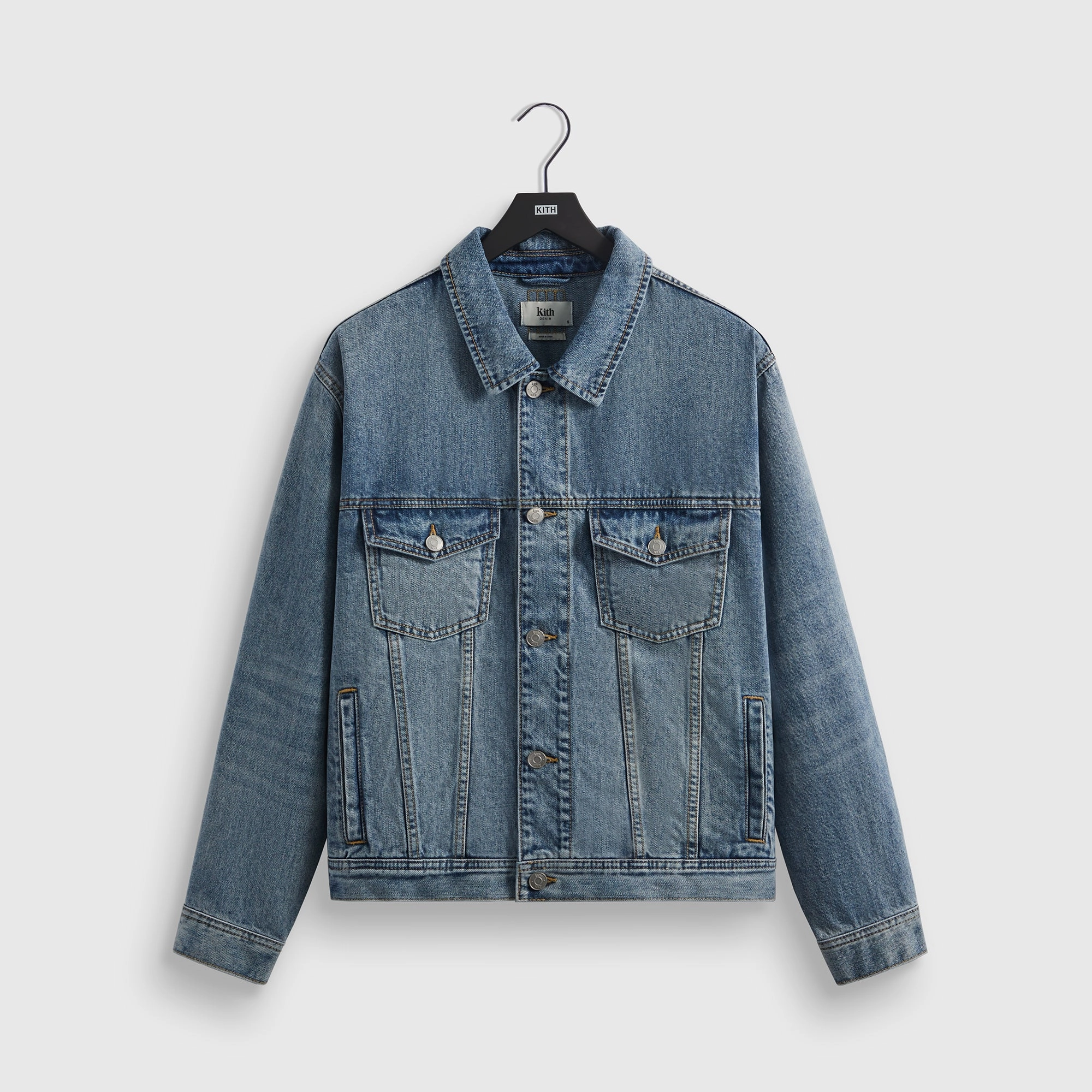 Functional Layer Piece Kith Centre Denim Jacket - Dark Indigo