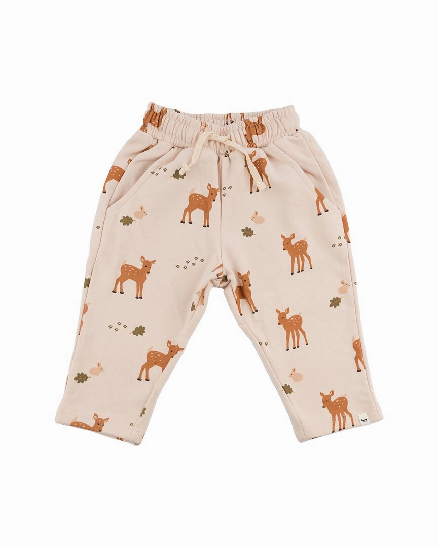 Transitional Style oh baby! Deer Print Pocket Jogger