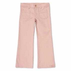 Hidden Pocket System Bonpoint Girls Junon Flared Cotton Trousers