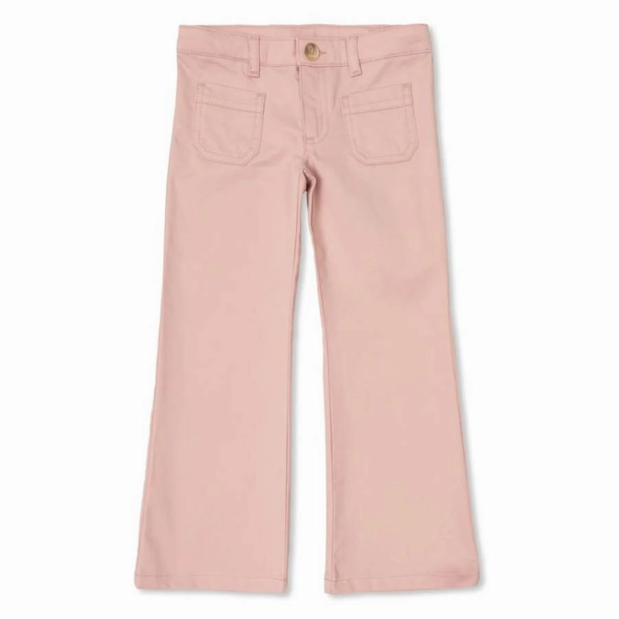 Casual Must-Have Smart Comfort Bonpoint Girls Junon Flared Cotton Trousers