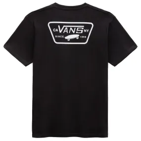 AntiStatic Properties Flattering Shape Vans Full Patch Back T-Shirt - Black/White