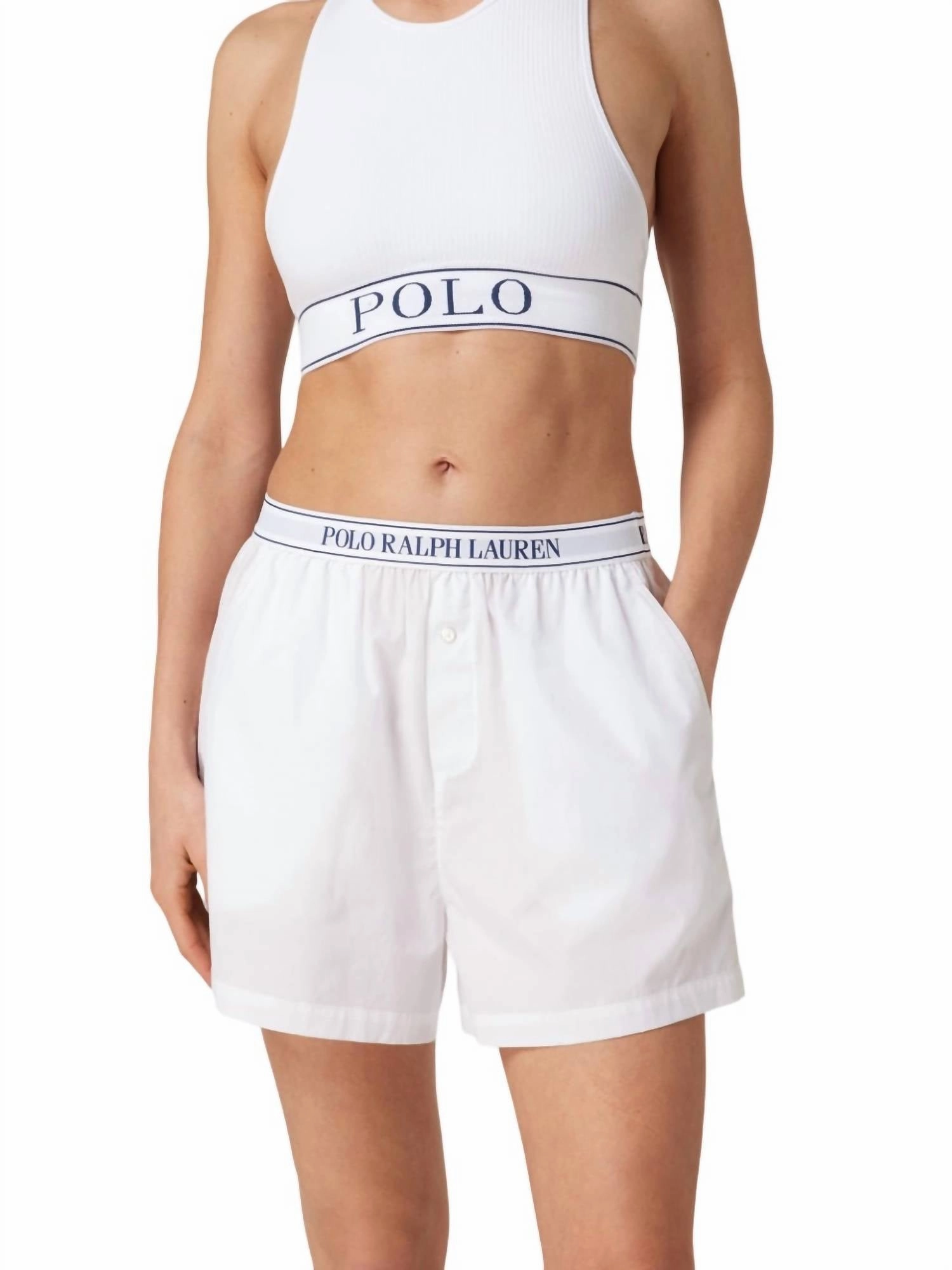 Boxer Pajama Short In White Cloud EasyCare Fabric