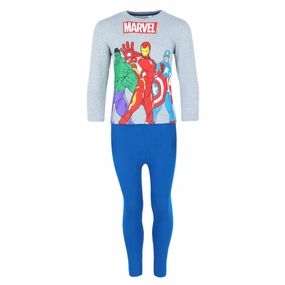 Static Resistant Fibers Boy's Avengers Long Sleeve and Pants Pajama Set