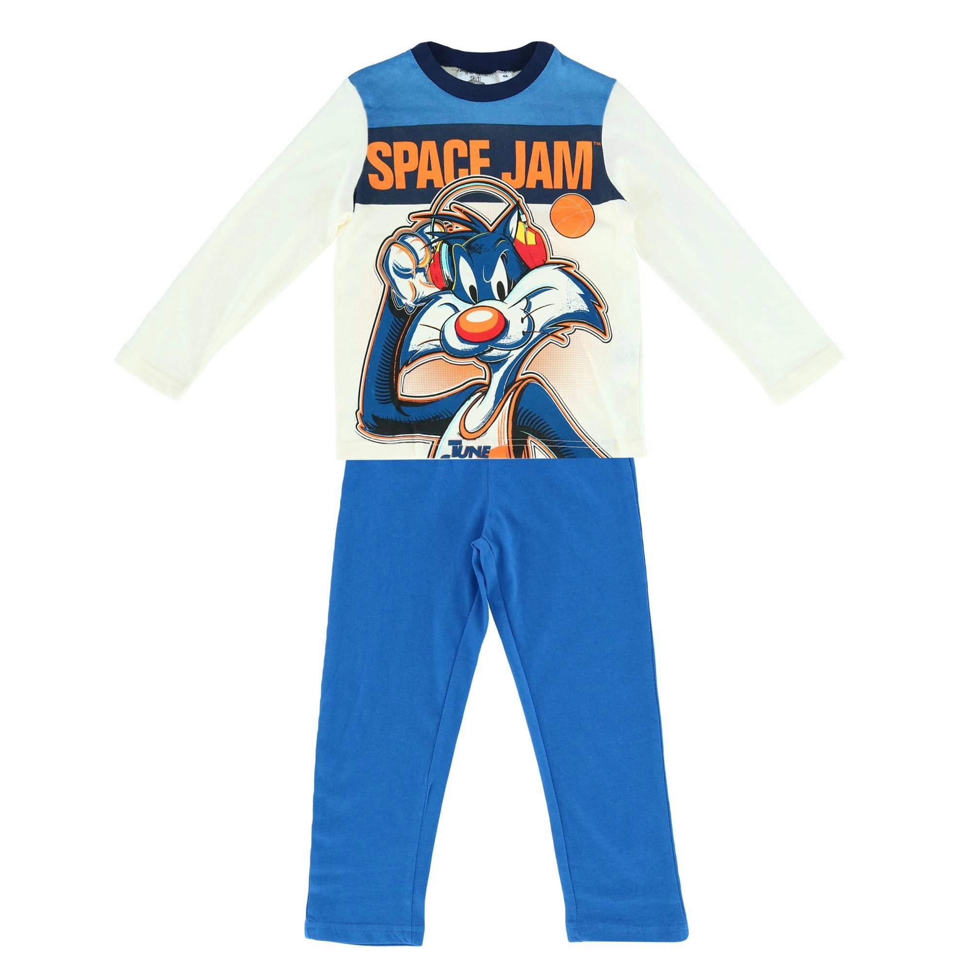 Fade Resistant Dye Boy's Space Jam Long Pajama Set