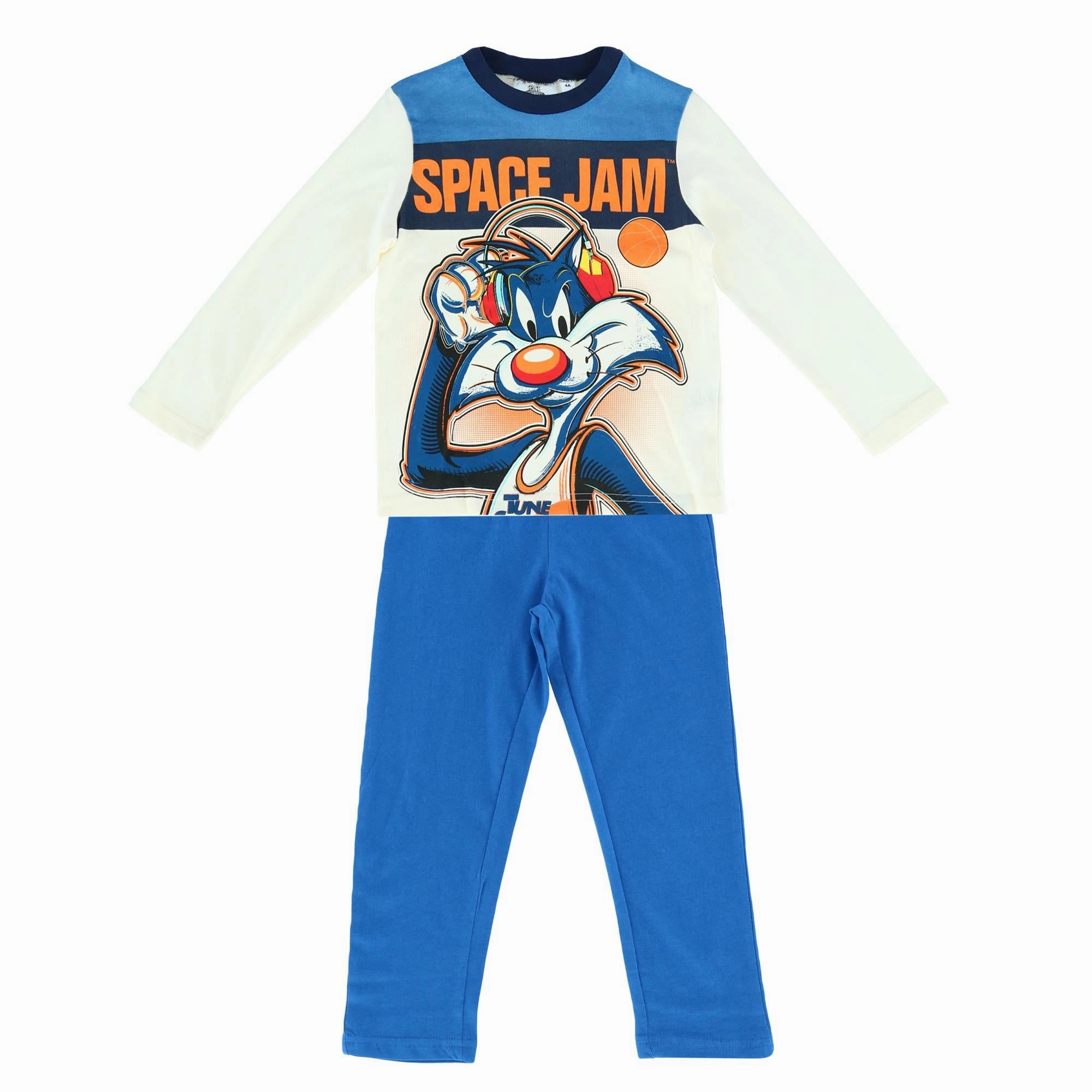 Boy's Space Jam Long Pajama Set Minimalist Stitching UltraSoft Brushed Interior