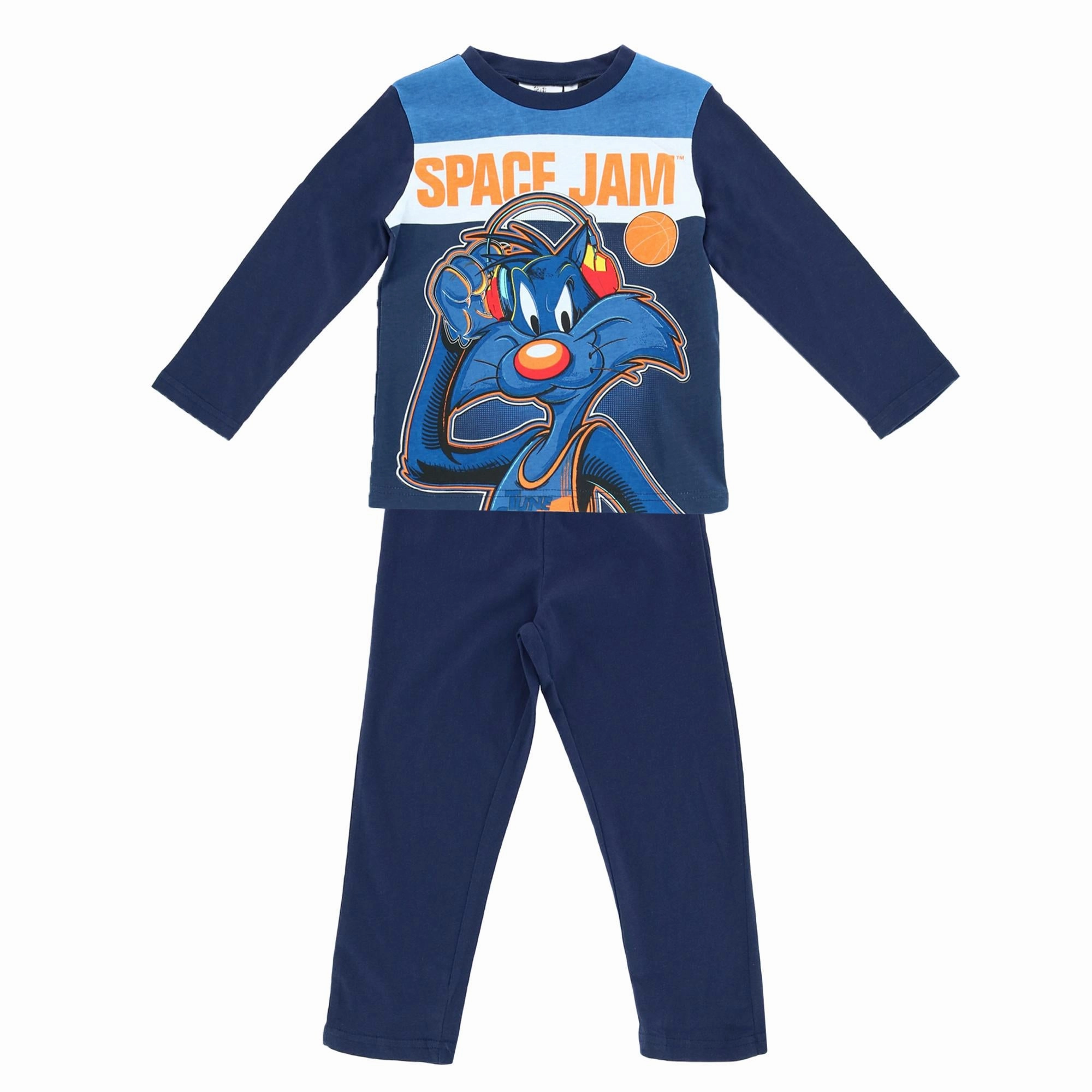 Universal Fit Durable Reinforced Edges Boy's Space Jam Long Pajama Set
