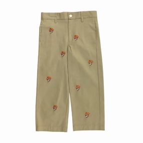 Boys' Oklahoma State University Collegiate Pants In Khaki Tagless Labeling Outdoor Comfort Fit