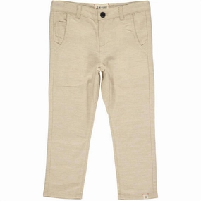 Simple and Cozy Boys Antony Pants In Tan