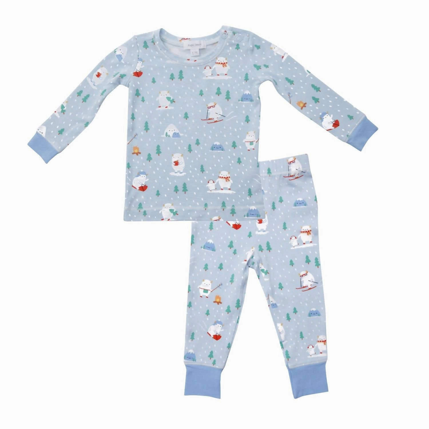 Boys Lounge Wear Pajama Set In Yeti NonRestrictive Design Lightweight Material