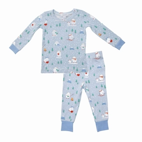 Boys Lounge Wear Pajama Set In Yeti NonRestrictive Design Lightweight Material