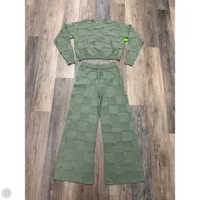 Sweater 2pc By Double Take In Green, Size: S Comfort Cushion Neckline SlimFit