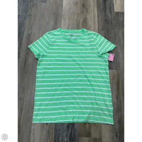 EcoFriendly Material Thermal Insulation Top Short Sleeve By J. Crew In Striped Pattern, Size: Xxl