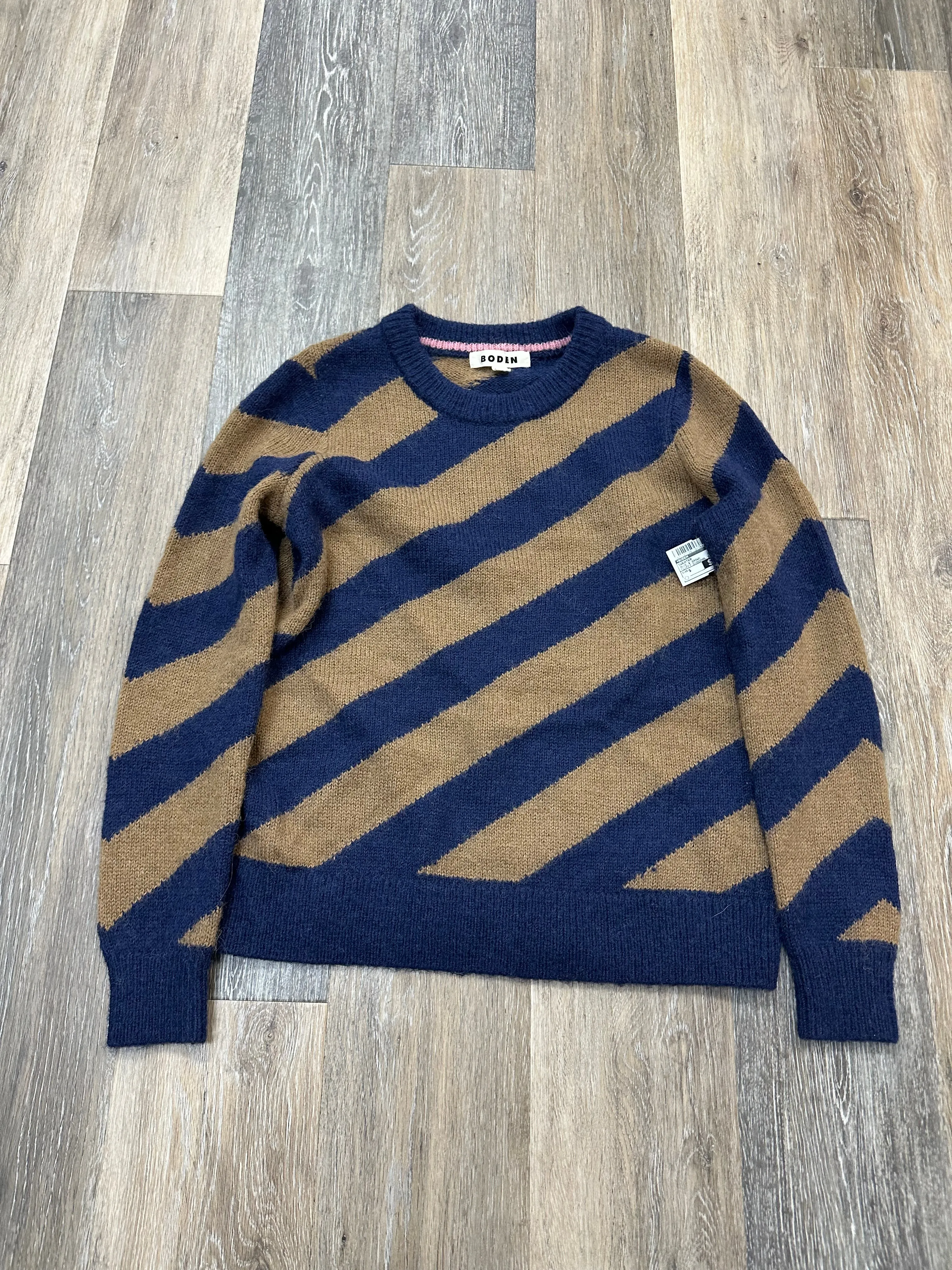 Ventilation Panel Sweater By Boden In Blue & Brown, Size: S
