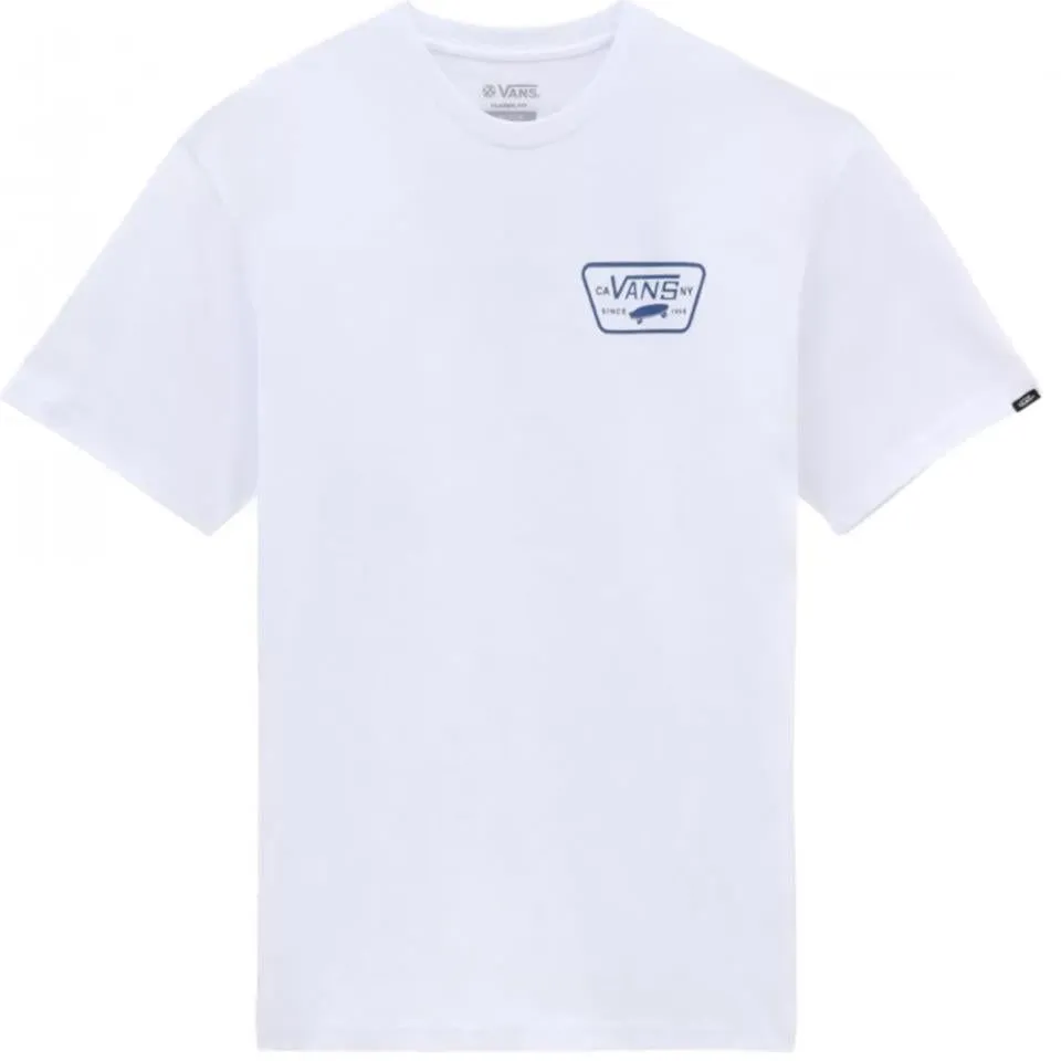 Vans Full Patch T-Shirt - White/True Blue perfect for all-day wear