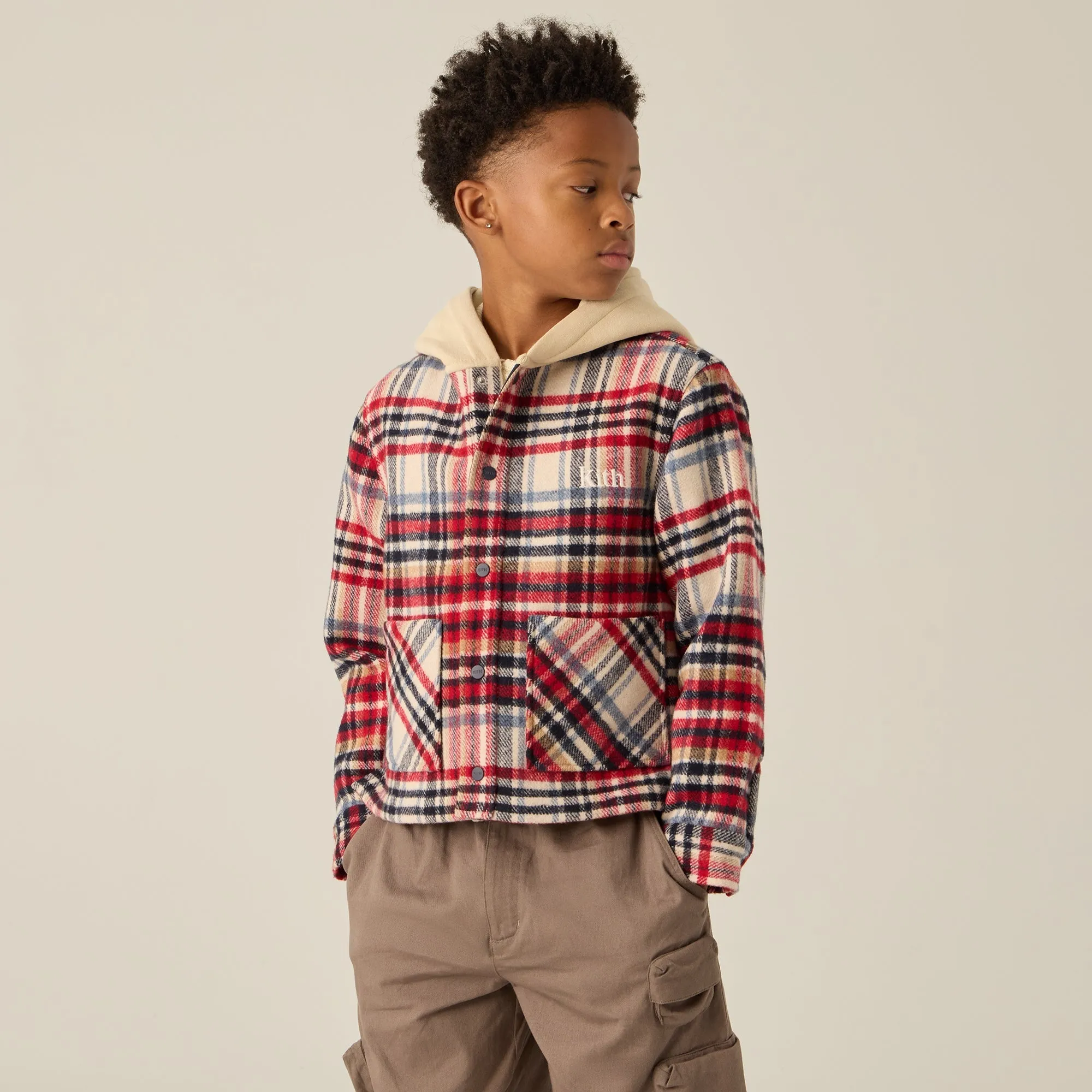 Layer Essential Kith Kids Hooded Ginza - Sandrift