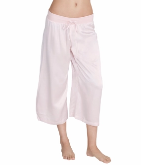 PJ Harlow Women's Jolie Satin Ankle Pants Drapey Texture Midweight Knit