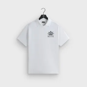 Work Appropriate Smooth Flatlock Seams Kith Pique Short Sleeve Tap in Polo - White
