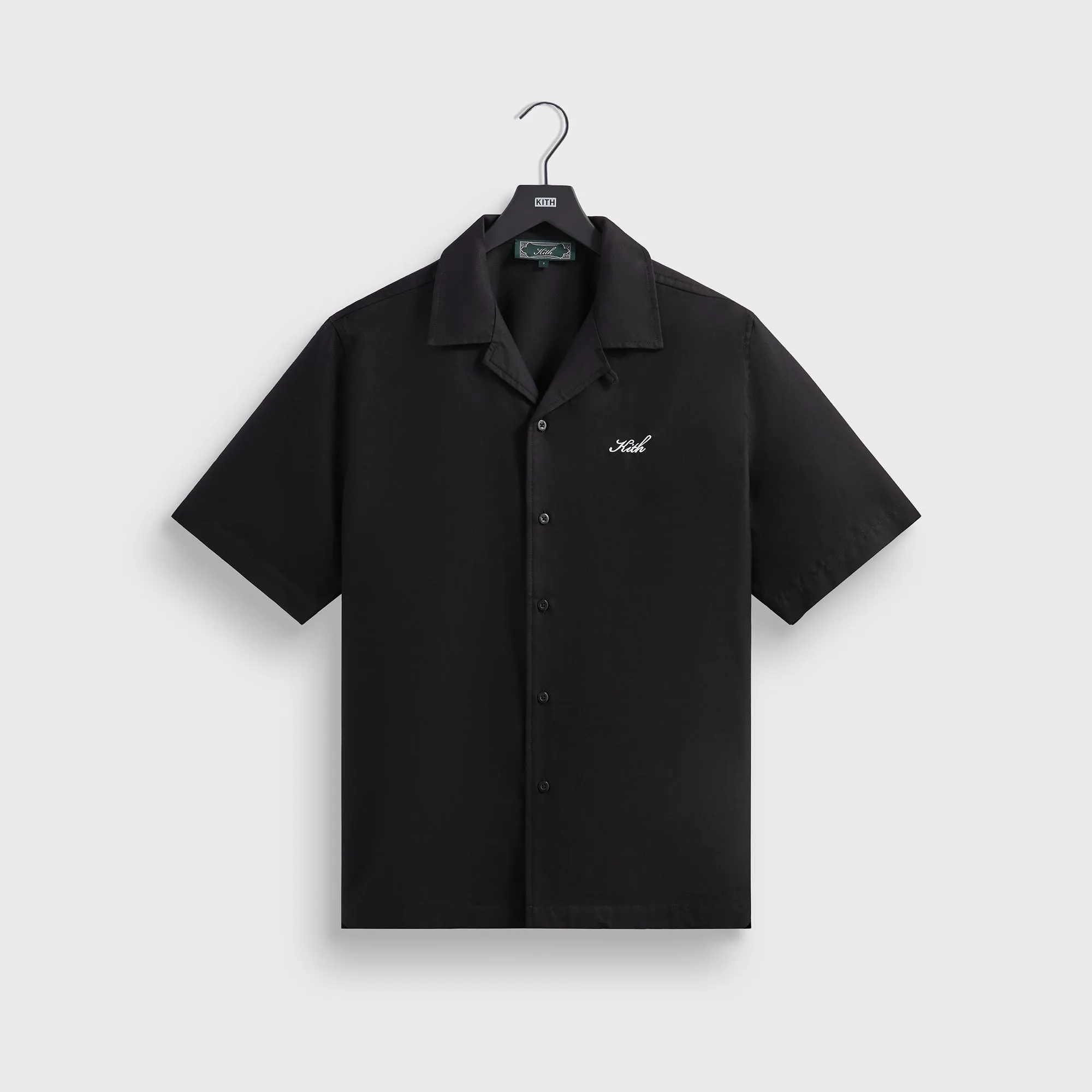 Kith Silk Cotton Thompson Camp Collar Shirt - Black Easy Styling