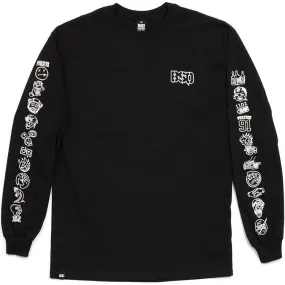 BSD Icon Long Sleeve T-Shirt - Black Casual Elegance