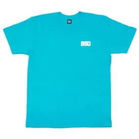 BSD Spillage T-Shirt - Aqua Ribbed Collar Design Plus size clothing