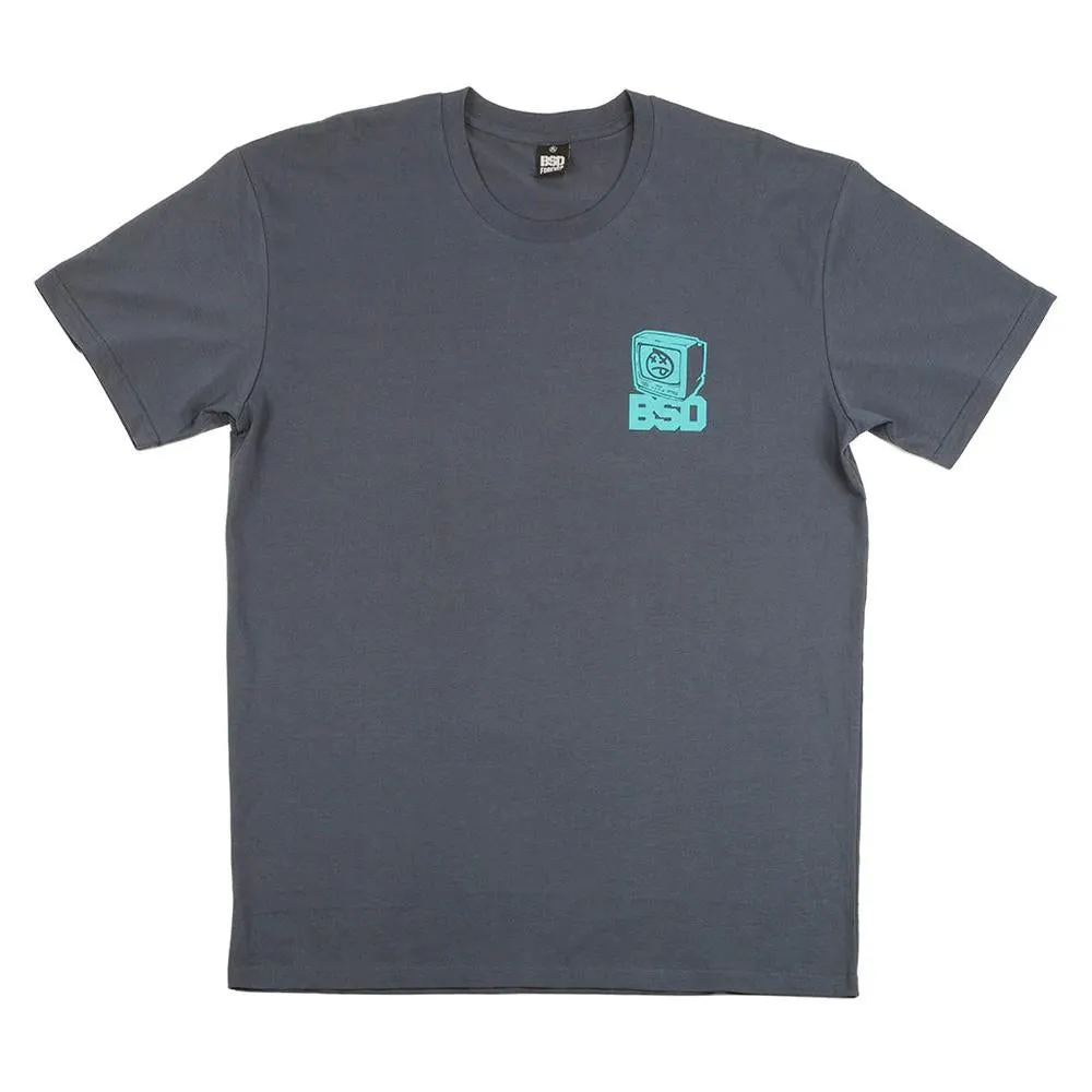 BSD Switched On T-shirt - Petrol Blue long sleeved Running Gear