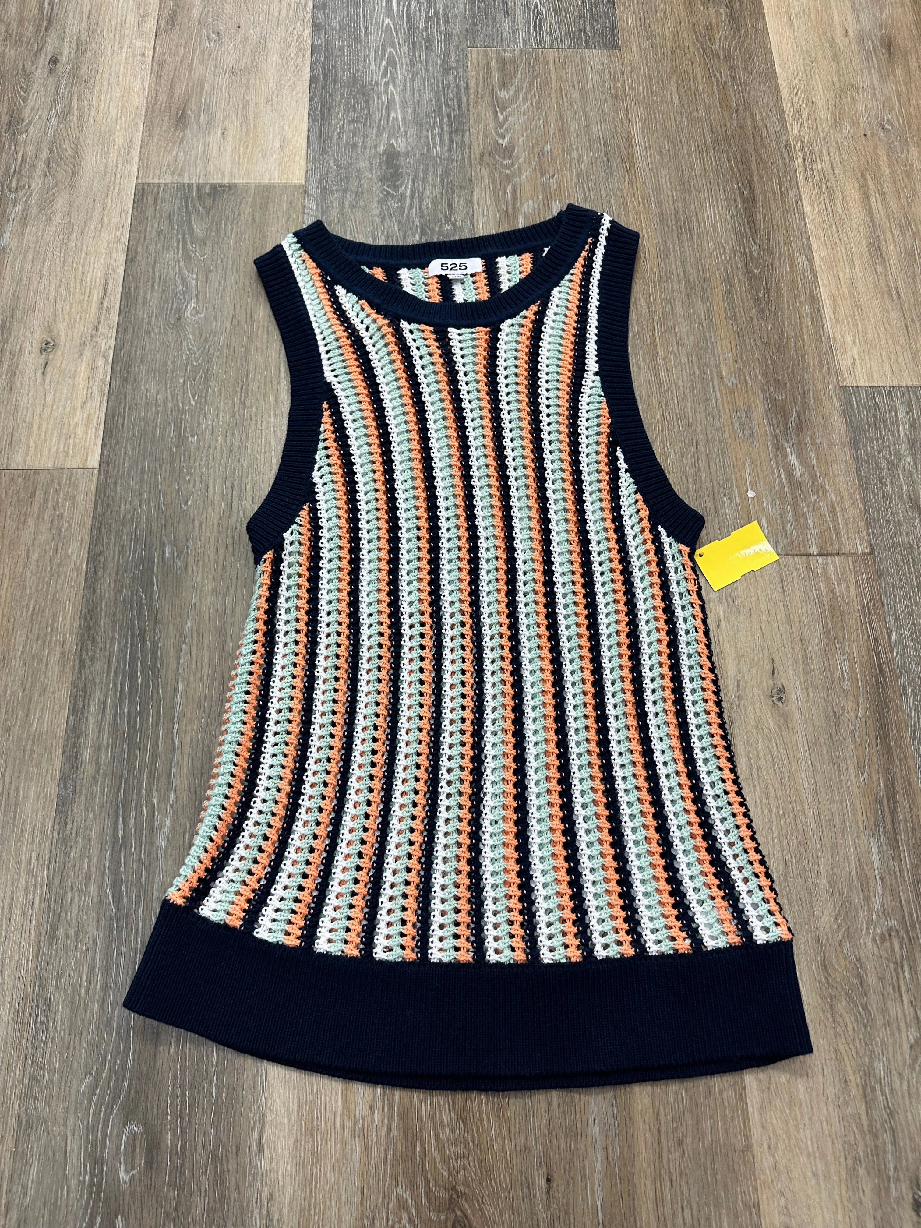 Sweater Short Sleeve By 525 In Striped Pattern, Size: Xl Hydrophobic Surface Treatment AntiBacterial Coating
