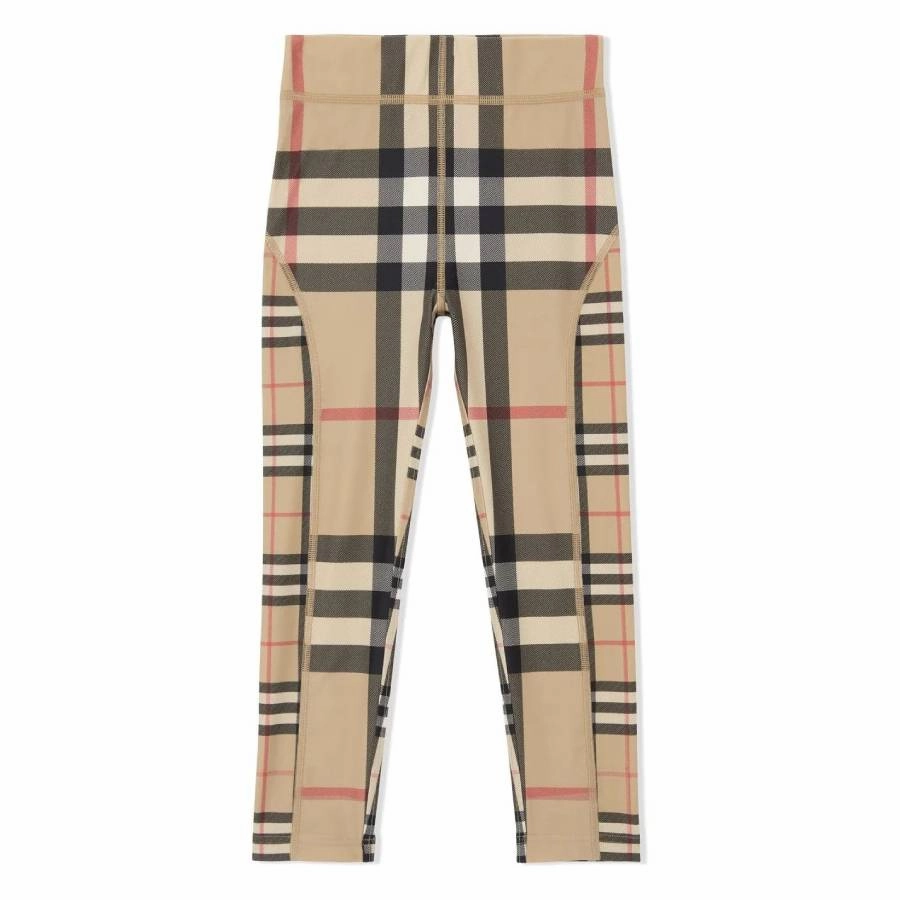 Burberry Kids Contrast Check Leggings Sleek and Soft Stylish Comfort