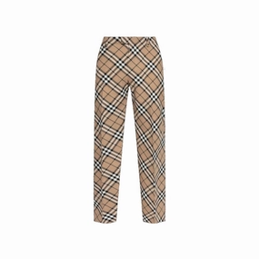 Low Effort Winter Warmth Professional Wear Burberry Wool Blend Check Men's Pants