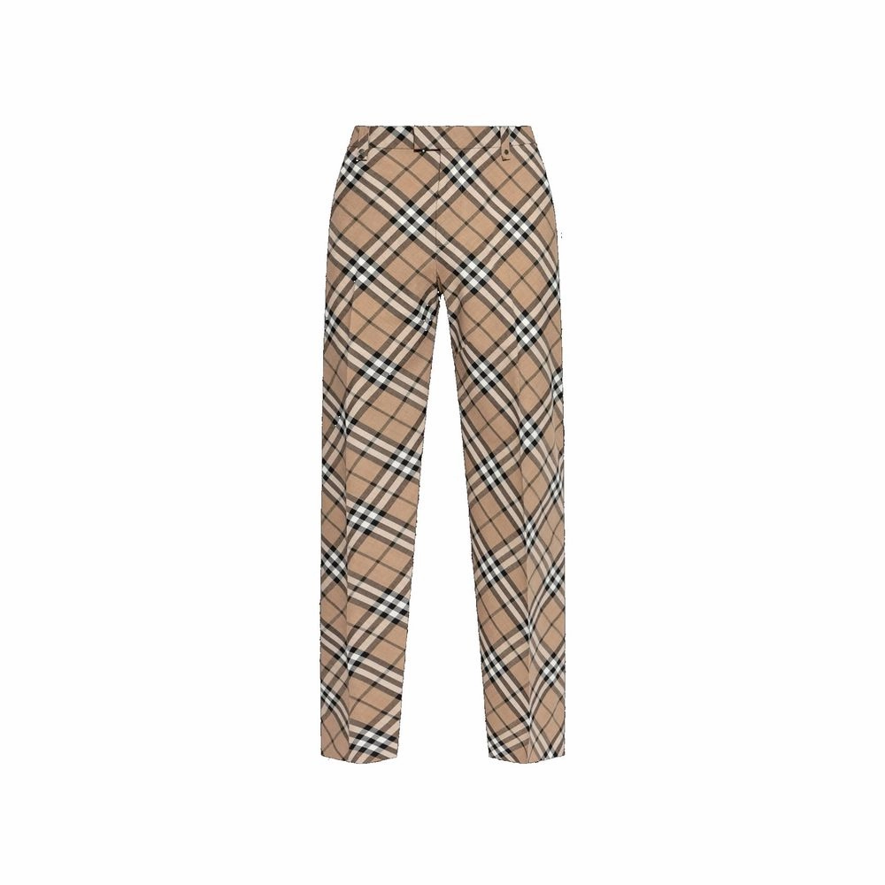 Low Effort Winter Warmth Professional Wear Burberry Wool Blend Check Men's Pants
