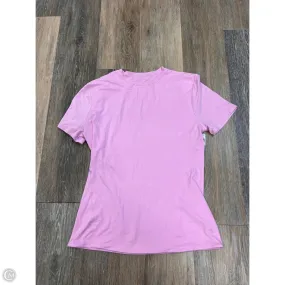 Athletic Top Short Sleeve By Lululemon In Pink, Size: Xl Tear Resistant
