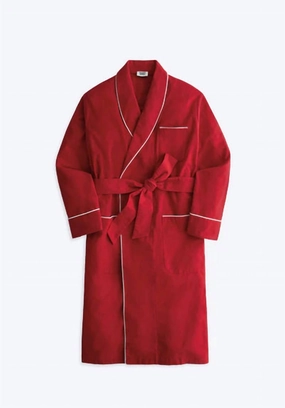 Layered construction Hypoallergenic Textiles Unisex Glenn Robe In Red Flannel