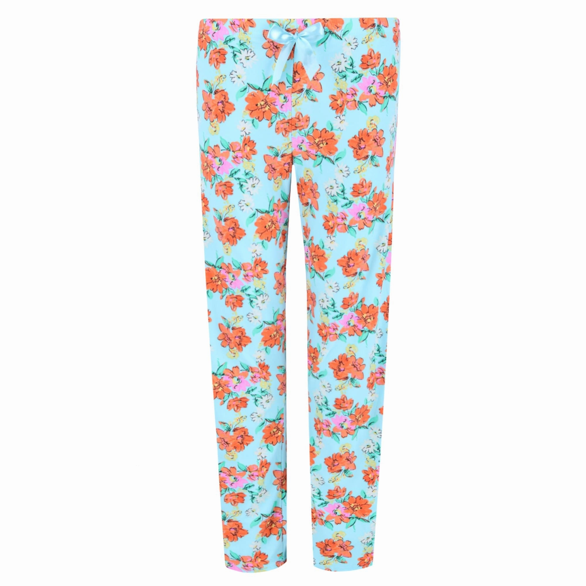 Temperature Regulating Material SnagFree Fabric Women's Floral Pajama Pants
