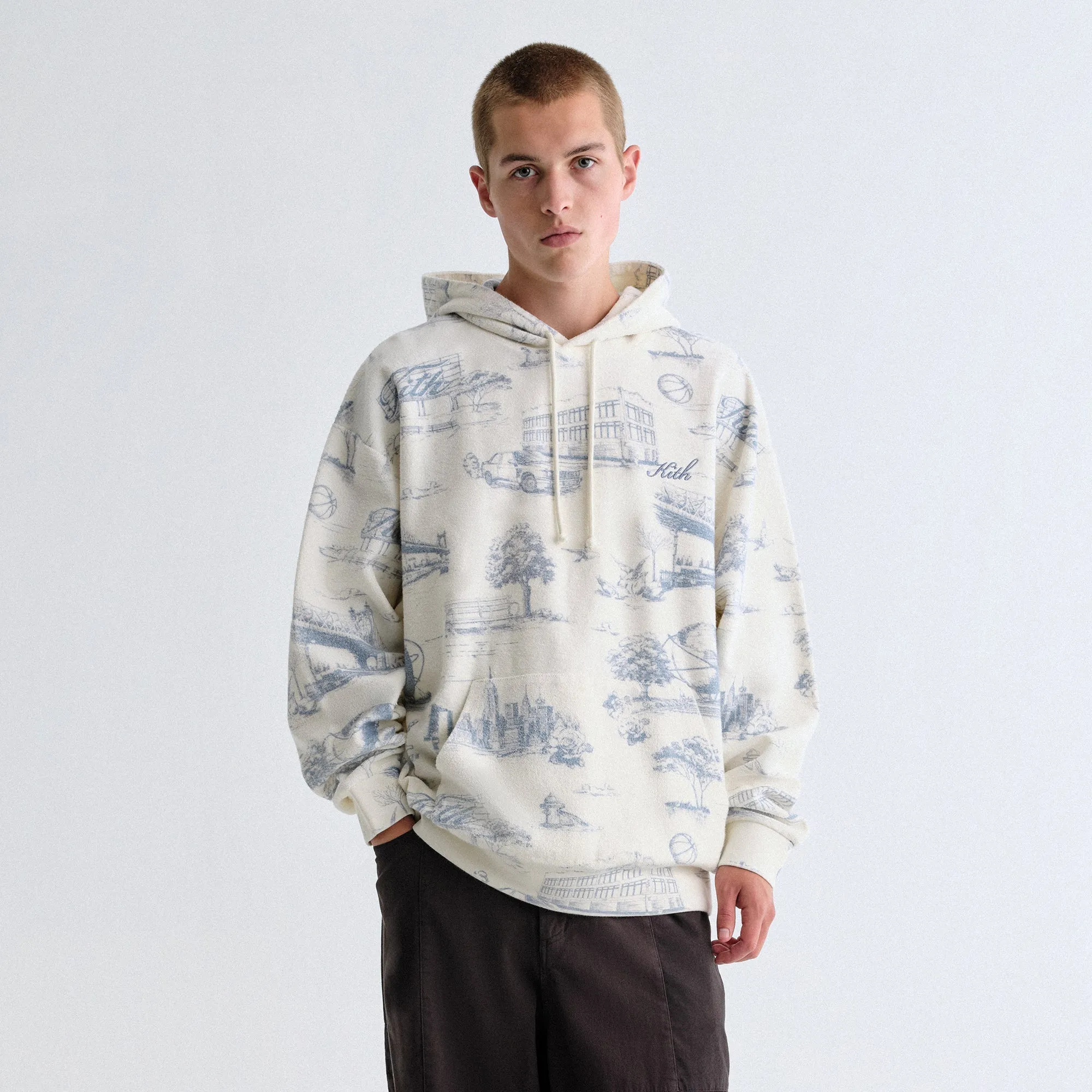 Kith New York Toile Nelson Hoodie - Sandrift Wellness wear crew neck