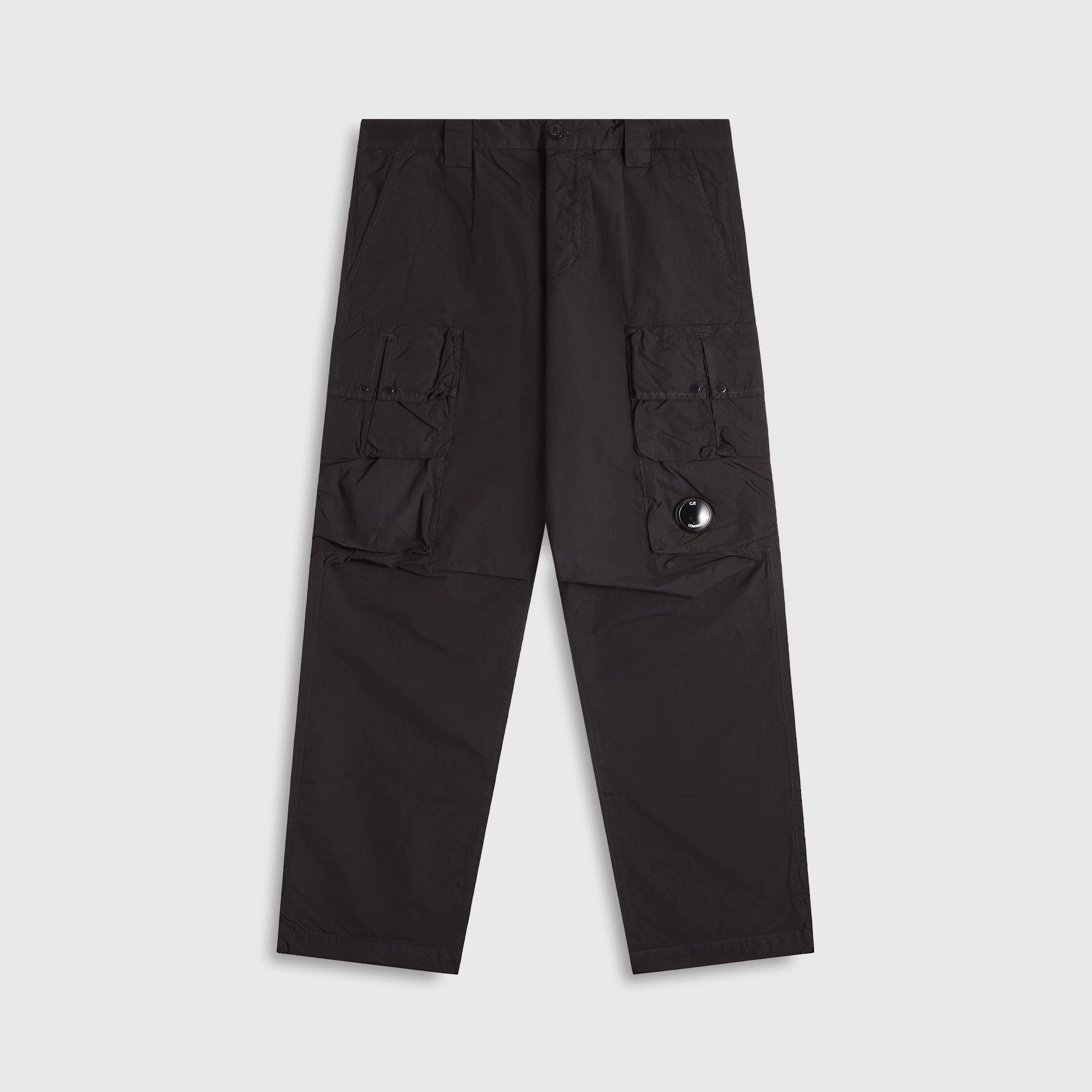 Quick Release Buckle Breathable back panel C.P. Company Flatt Nylon Cargo Pants - Black