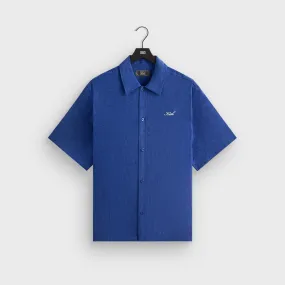 Ergonomic Back Panel Kith Cupro Linen Short Sleeve Boxy Collared Overshirt - Current