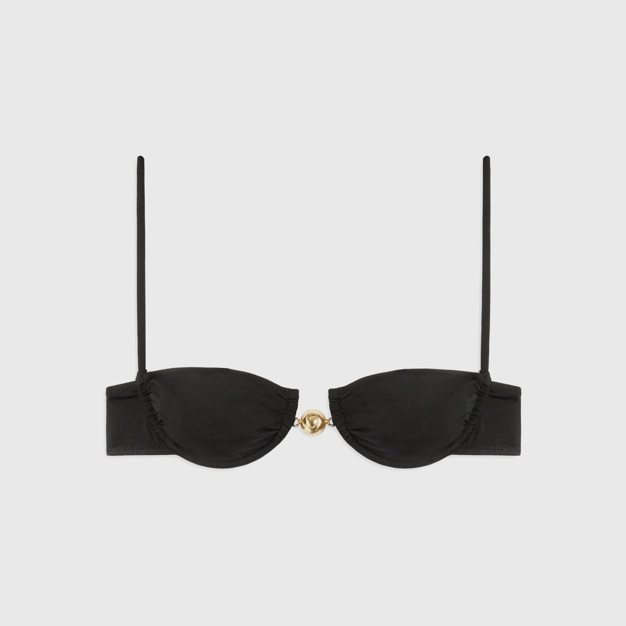 Reina Olga Hammond Bikini Top - Black Lurex Eco Friendly