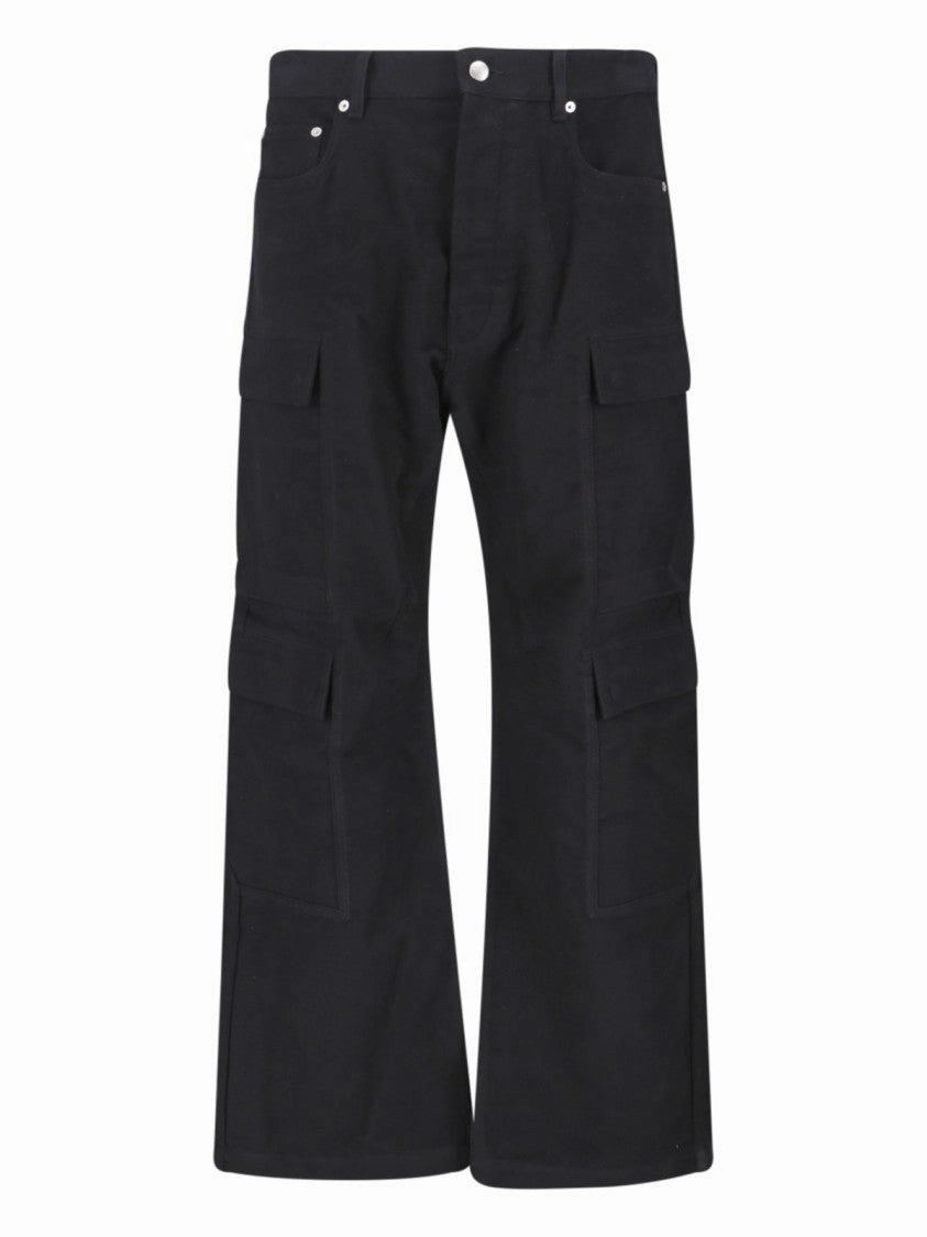 Bold Casual Friday Textured Versatile Shopping Day Cargo Jeans ?C Black