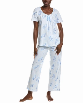hypoallergenic material Cozy Fleece Backing Carole Hochman 2pc Long Pajama Set