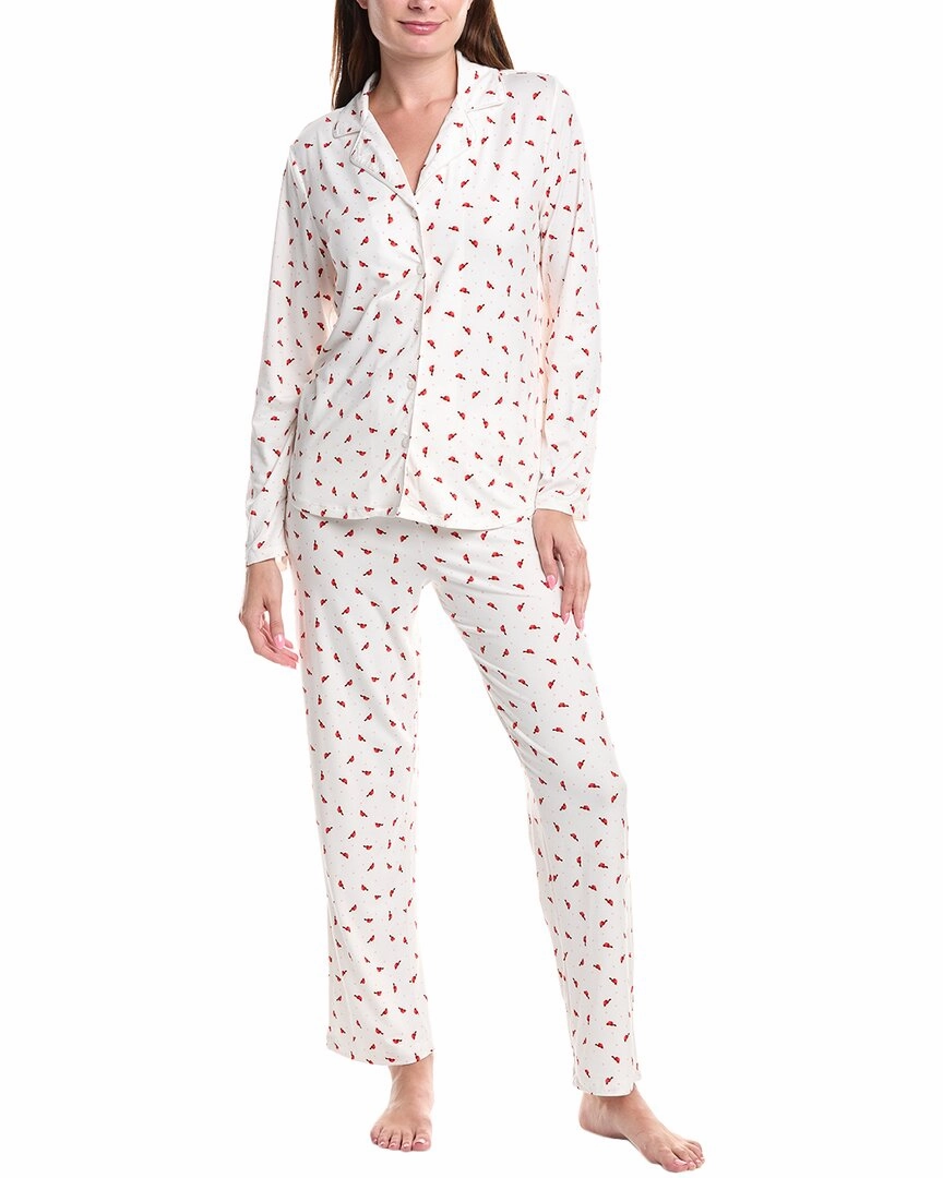 Carole Hochman 2pc Pajama Pant & Top Set Smooth zipper closure