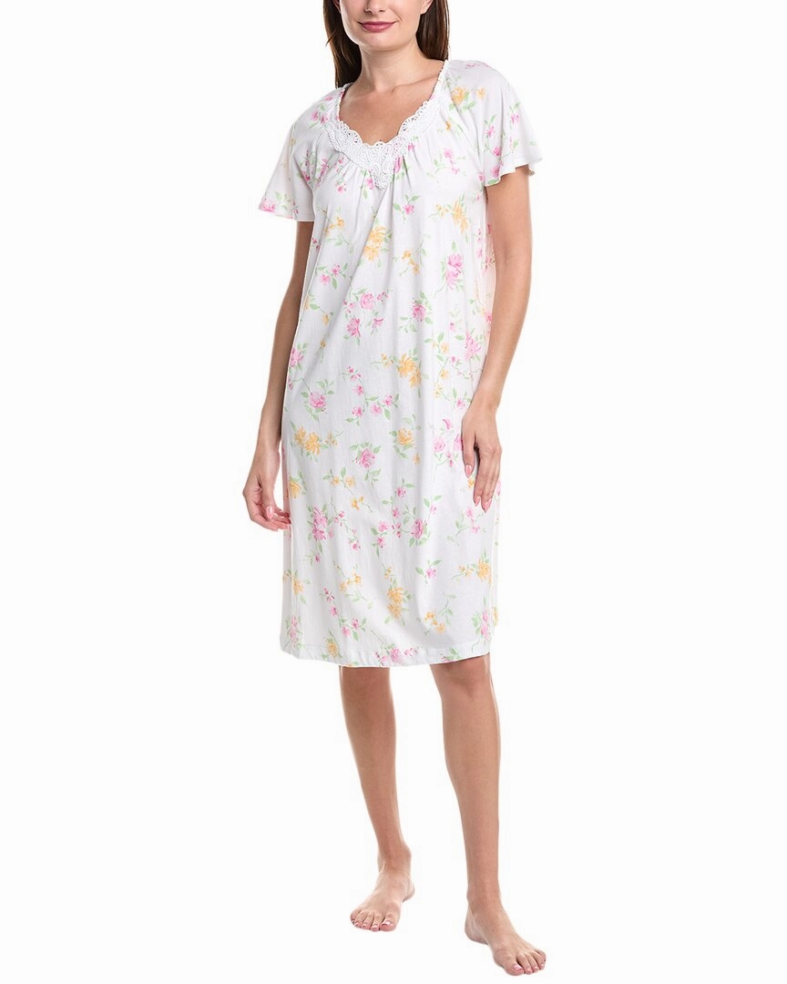 Carole Hochman Flutter Sleeve Waltz Gown Thermal regulation Ribbed Cuff Ankles
