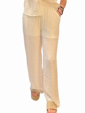 Carolina Pant Set In White Eco Friendly Design