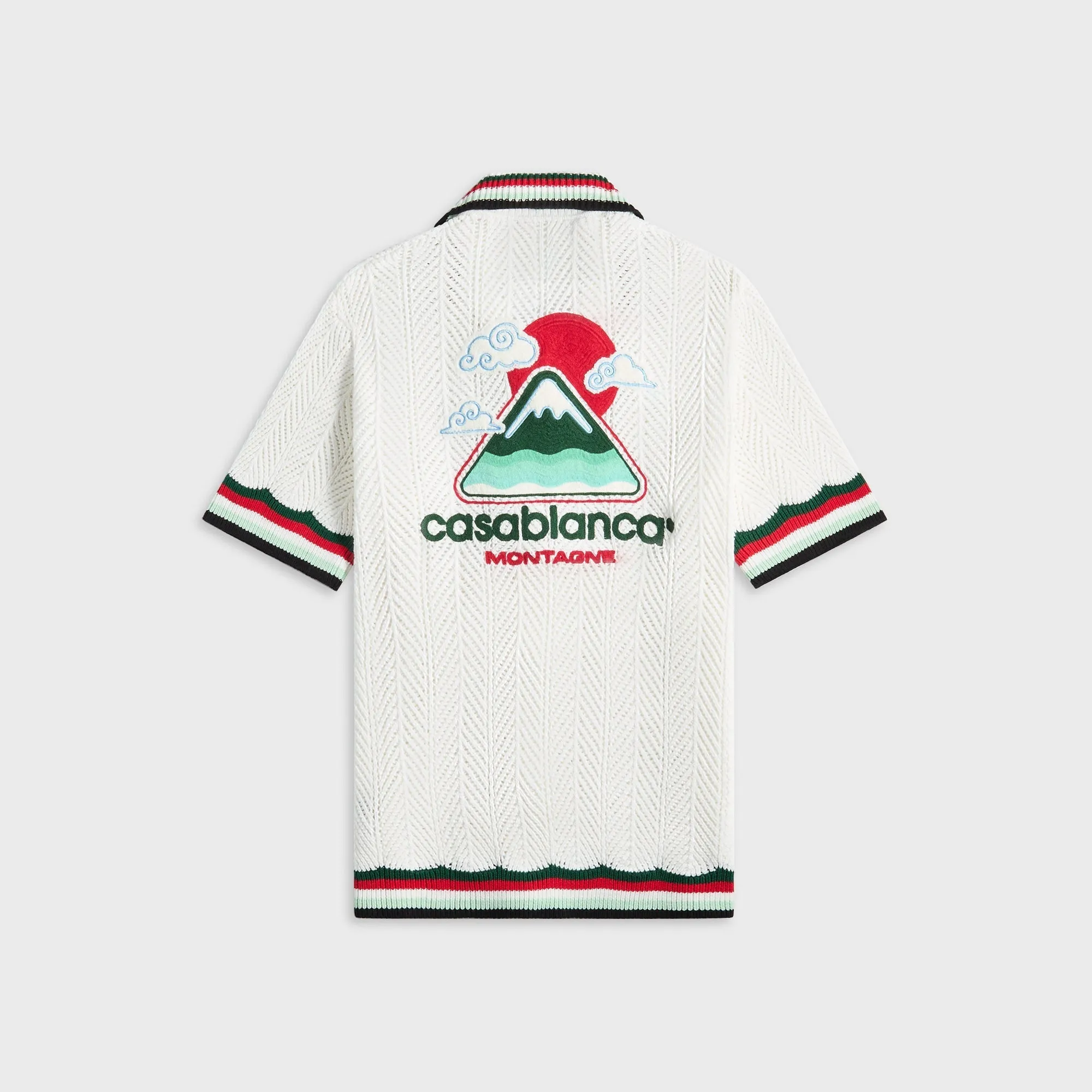 Casablanca Cotton Montagne Ondulee Crochet Shirt - Off White Nautical Look Everyday Wear