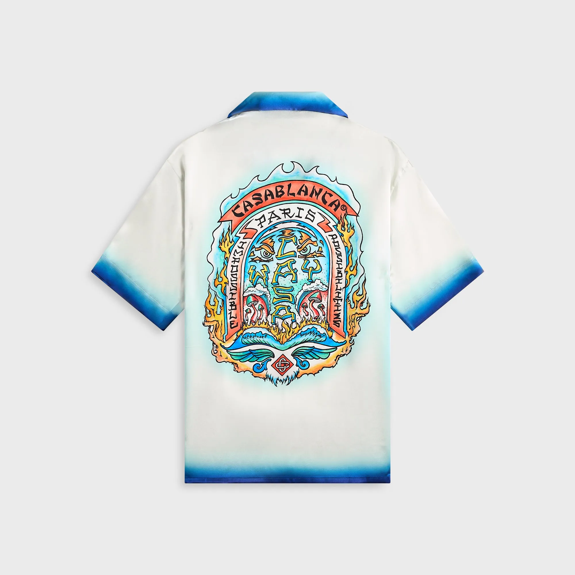 Smart Look Casablanca Cuban Collar Shirt - White