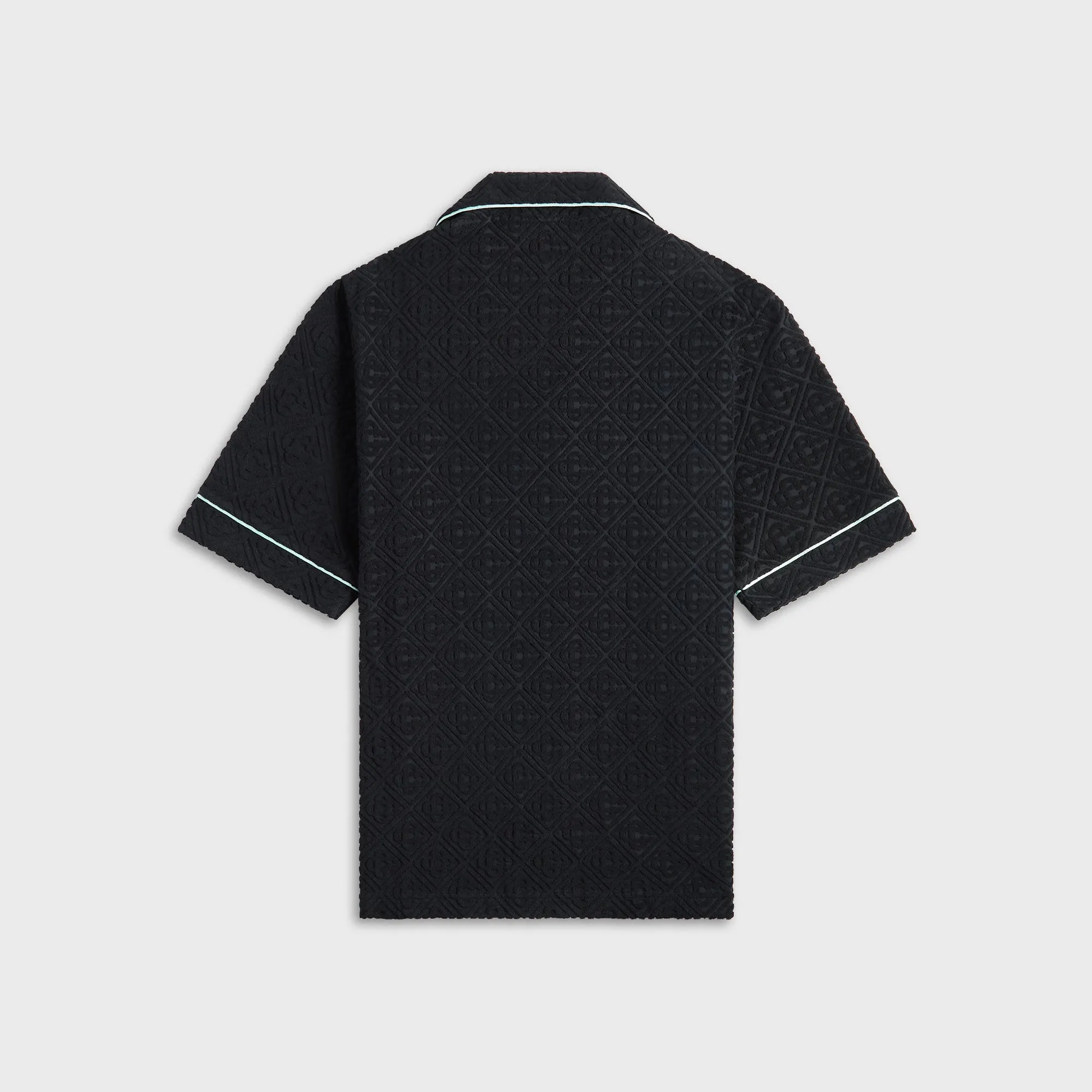 Casablanca Towelling Monogram Shirt - Black Minimalist Style