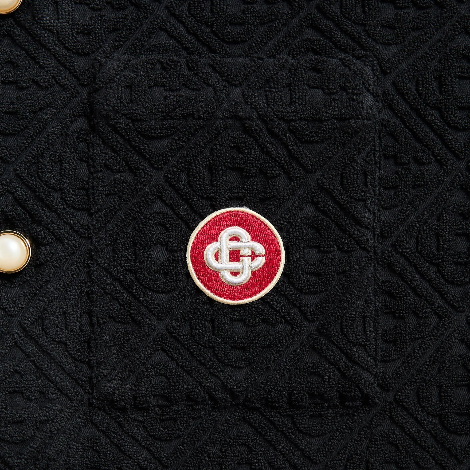 Casablanca Towelling Monogram Shirt - Black Modern Aesthetic