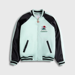 No Roll Collar Technology Tear Resistant Fabric Casablanca Bomber Jacket - Satin Mint
