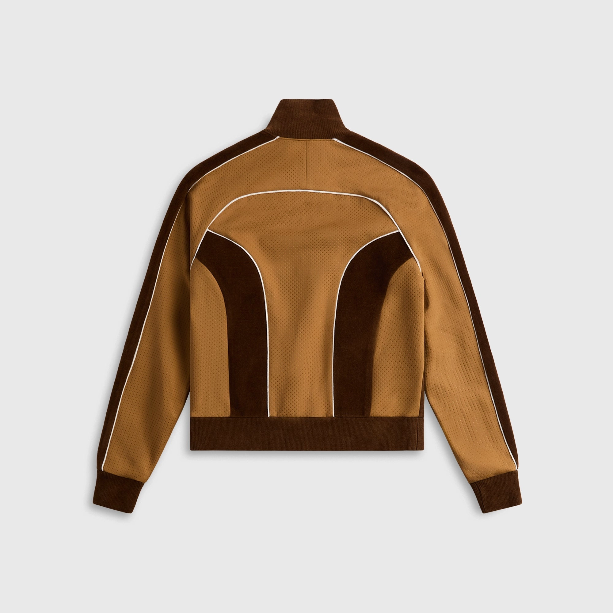 Thermal Insulation Casablanca Chenille Panelled Track Jacket - Beige