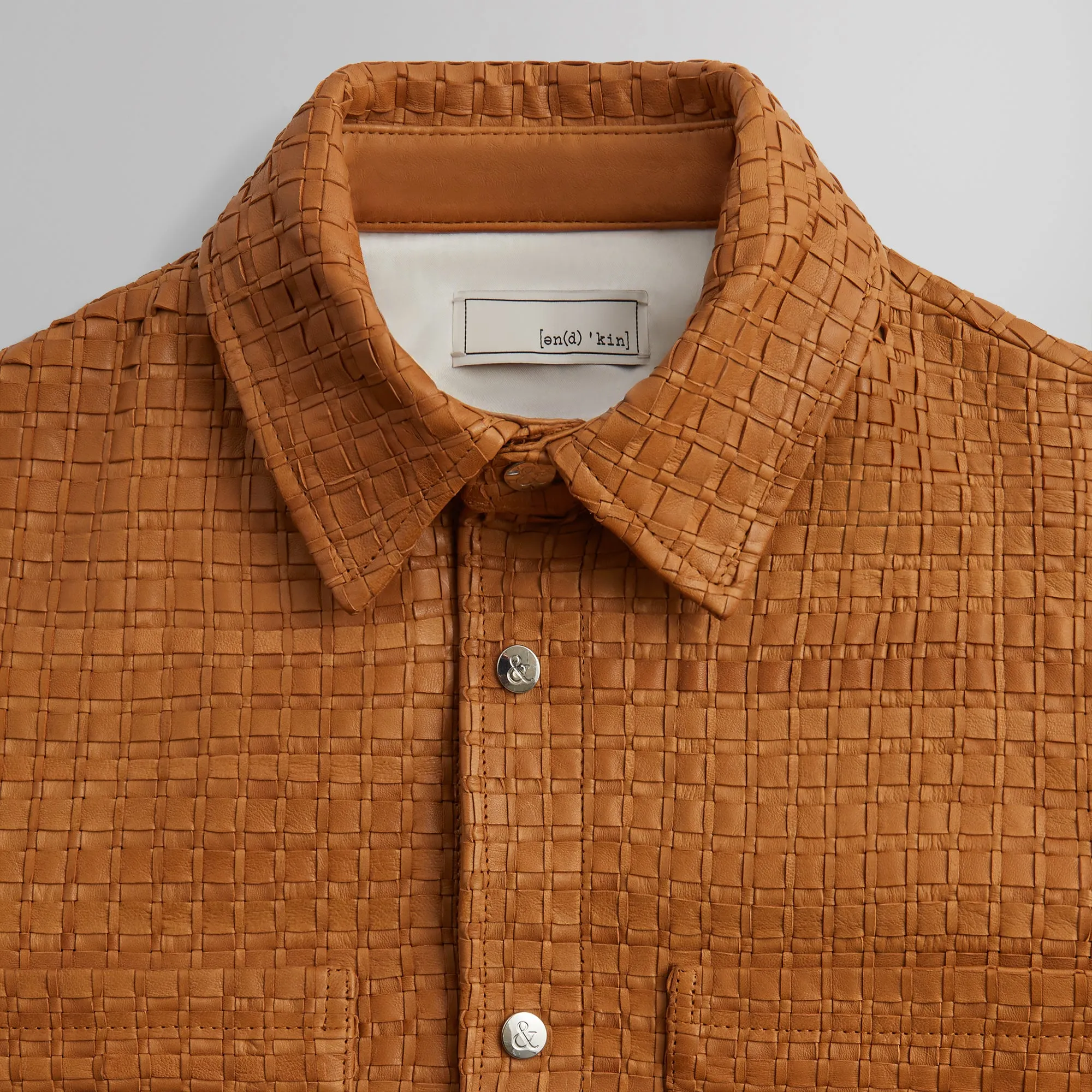 Pocket Detail Gym Companion &Kin Woven Leather Apollo II Shirt - Tool